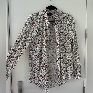 Zara Men’s Button Down Shirt Butterfly Print